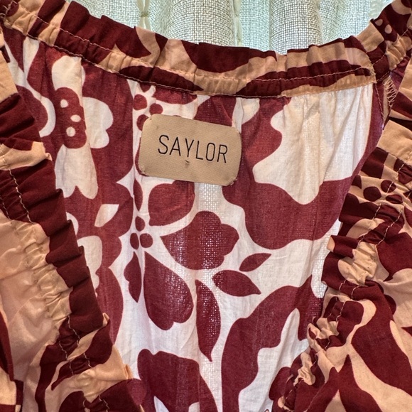 SAYLOR Burgundy Floral Maxi Dress - Picture 7 of 7